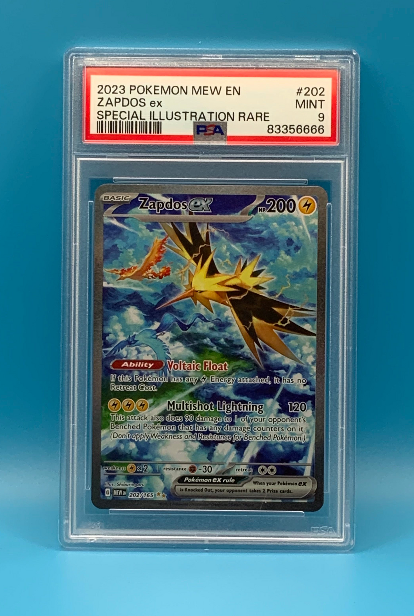 Graded PSA 9 Zapdos EX